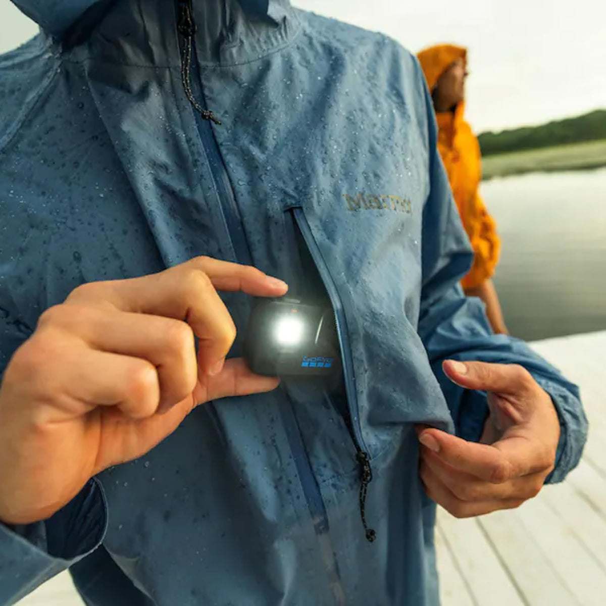 GoPro LIT HERO submerged to 16ft showcasing waterproof durability.