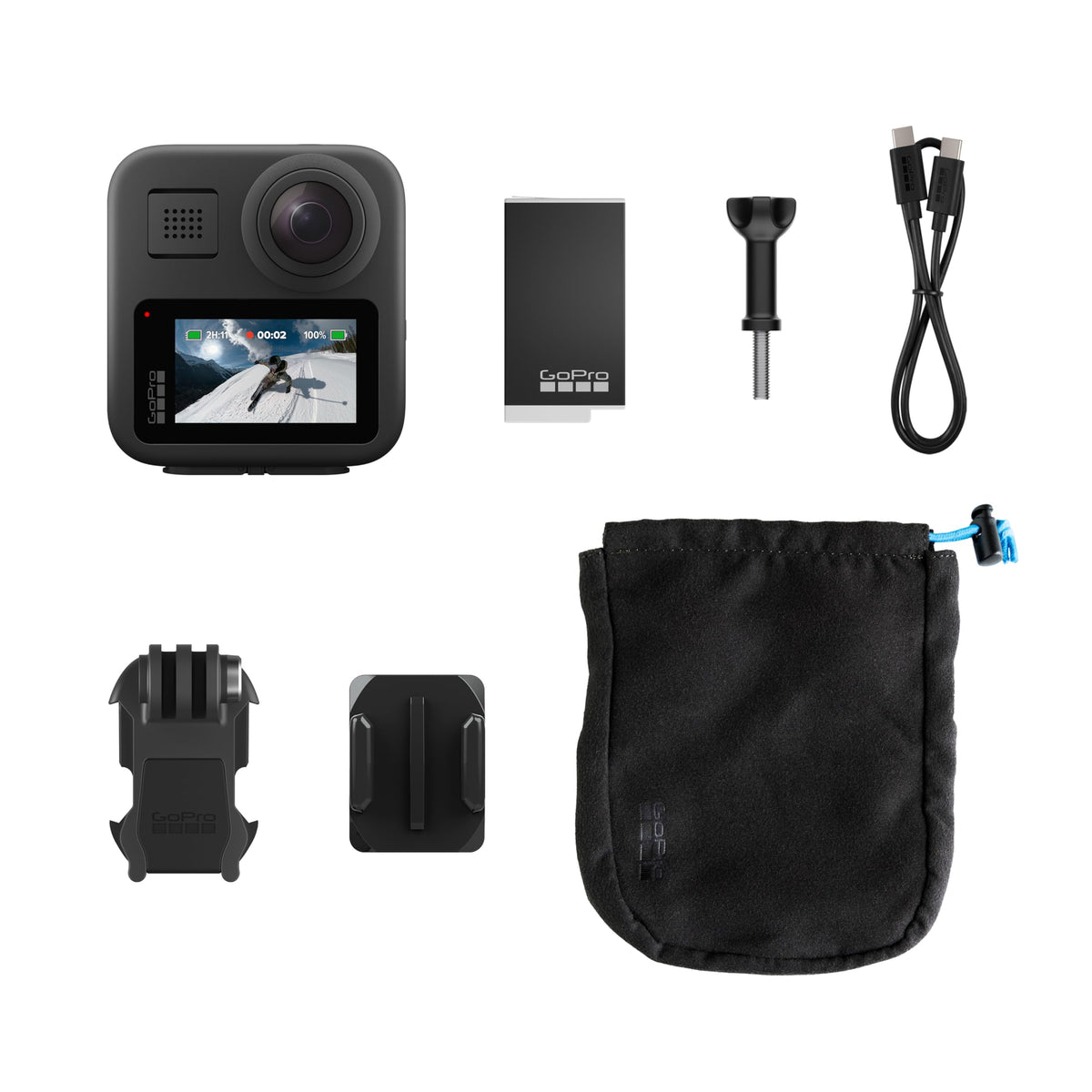 GoPro MAX selfie shot showing self-coverage from a mounted pole