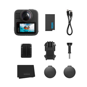 GoPro MAX2 included accessories enable versatile mounting options.