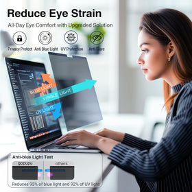 Gopupu anti blue light filter improves comfort on MacBook Air 15 inch