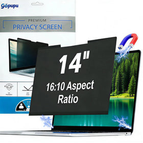 gopupu magnetic 14-inch privacy screen front view protects privacy on the go