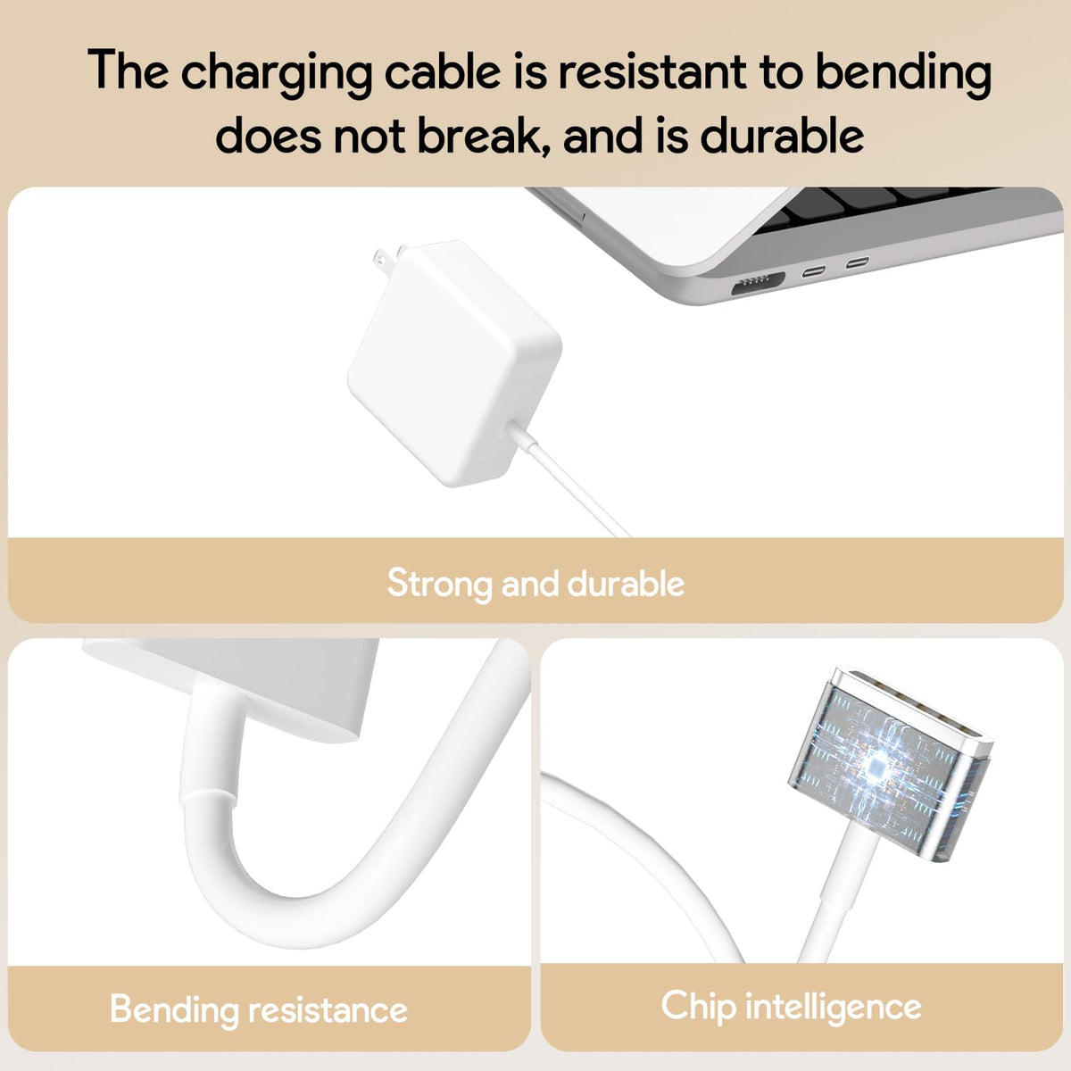Gorgeous charger shows amber and green LED to indicate charging status