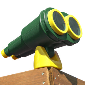 Gorilla Playsets jumbo binoculars front view showing bold green and yellow design for outdoor play