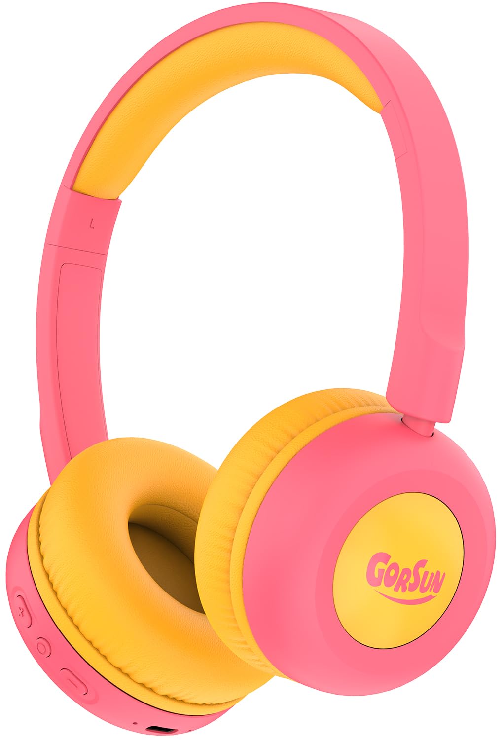 Gorsun kids headphones folded for easy travel and storage.