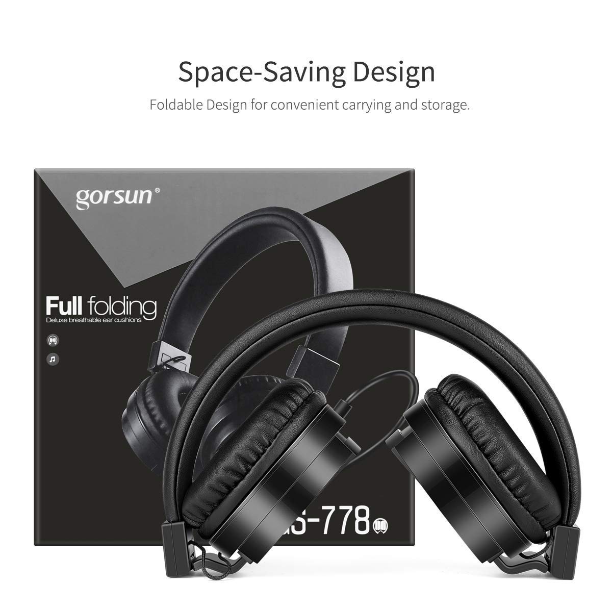 Gorsun Kids Headphones include a 1.2m cord for extra play space.