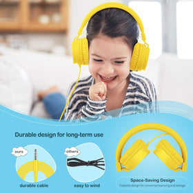 Gorsun Kids Headphones 1.2m cord for extra room to move