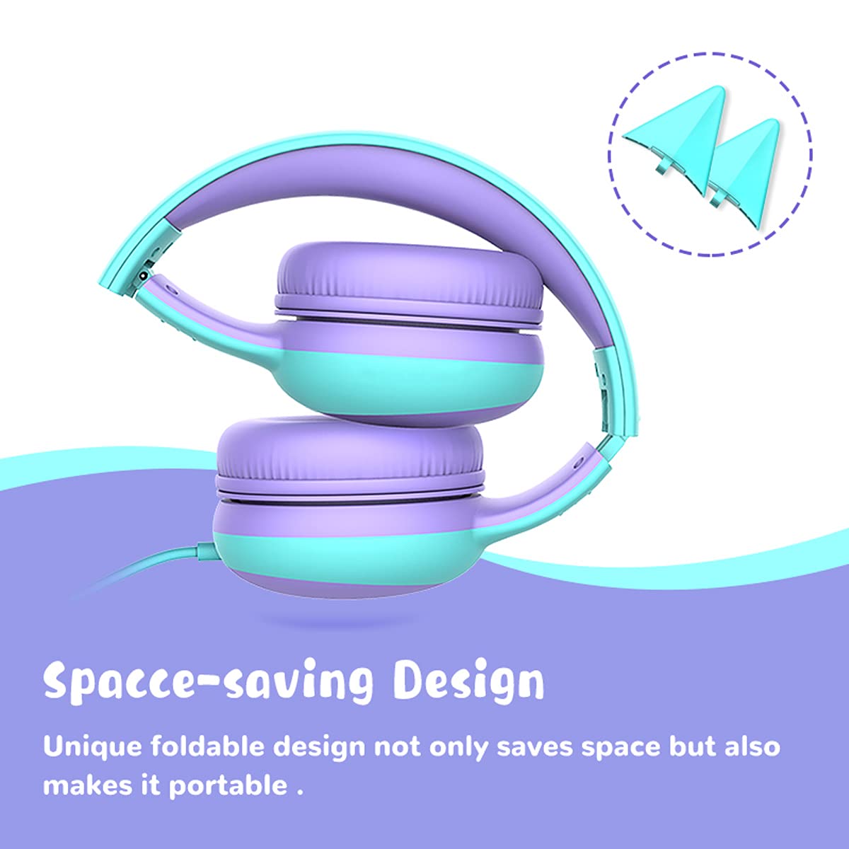Gorsun Kids Headphones with 3.5mm jack for broad device use