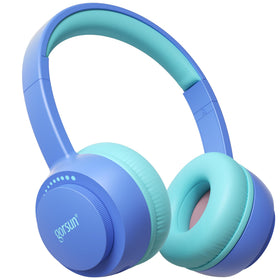 Gorsun Kids Headphones in blue, angled view for comfortable daily wear.