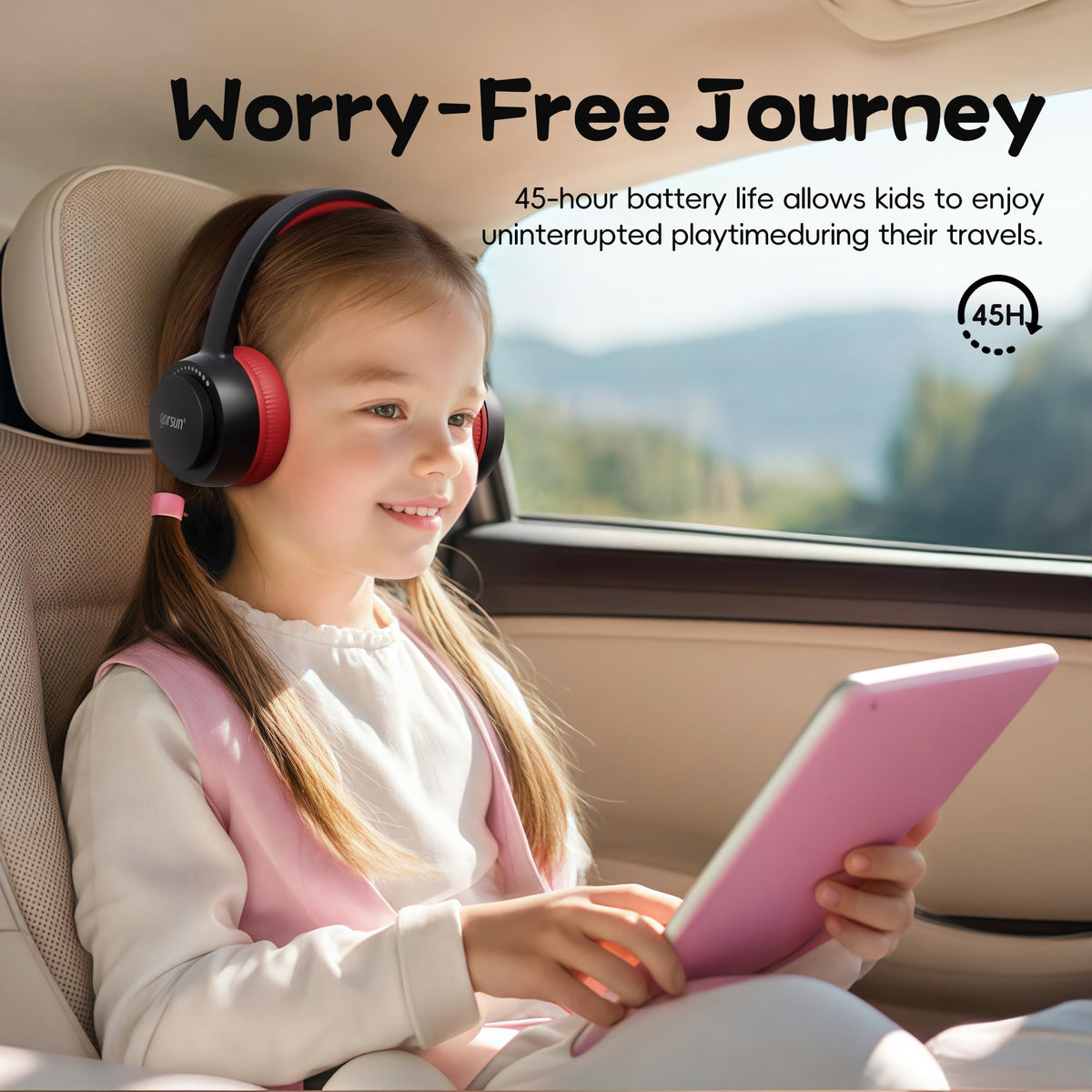 Gorsun Kids Headphones Bluetooth 5.3 for stable classroom pairing.