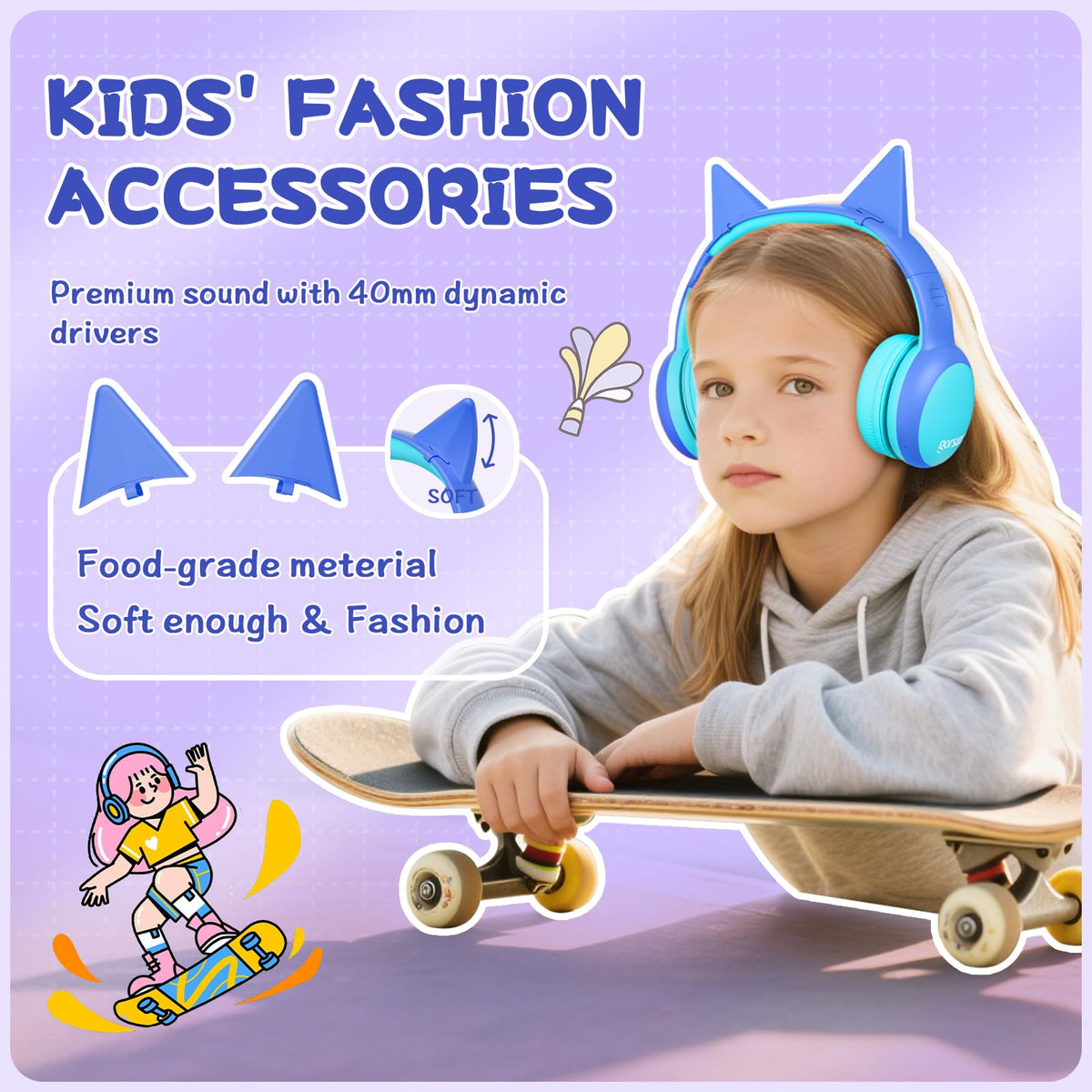 Gorsun Headphones with built-in microphone for online classes and calls