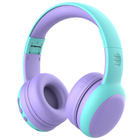 Gorsun Kids headphones cat ears purple foldable for travel storage