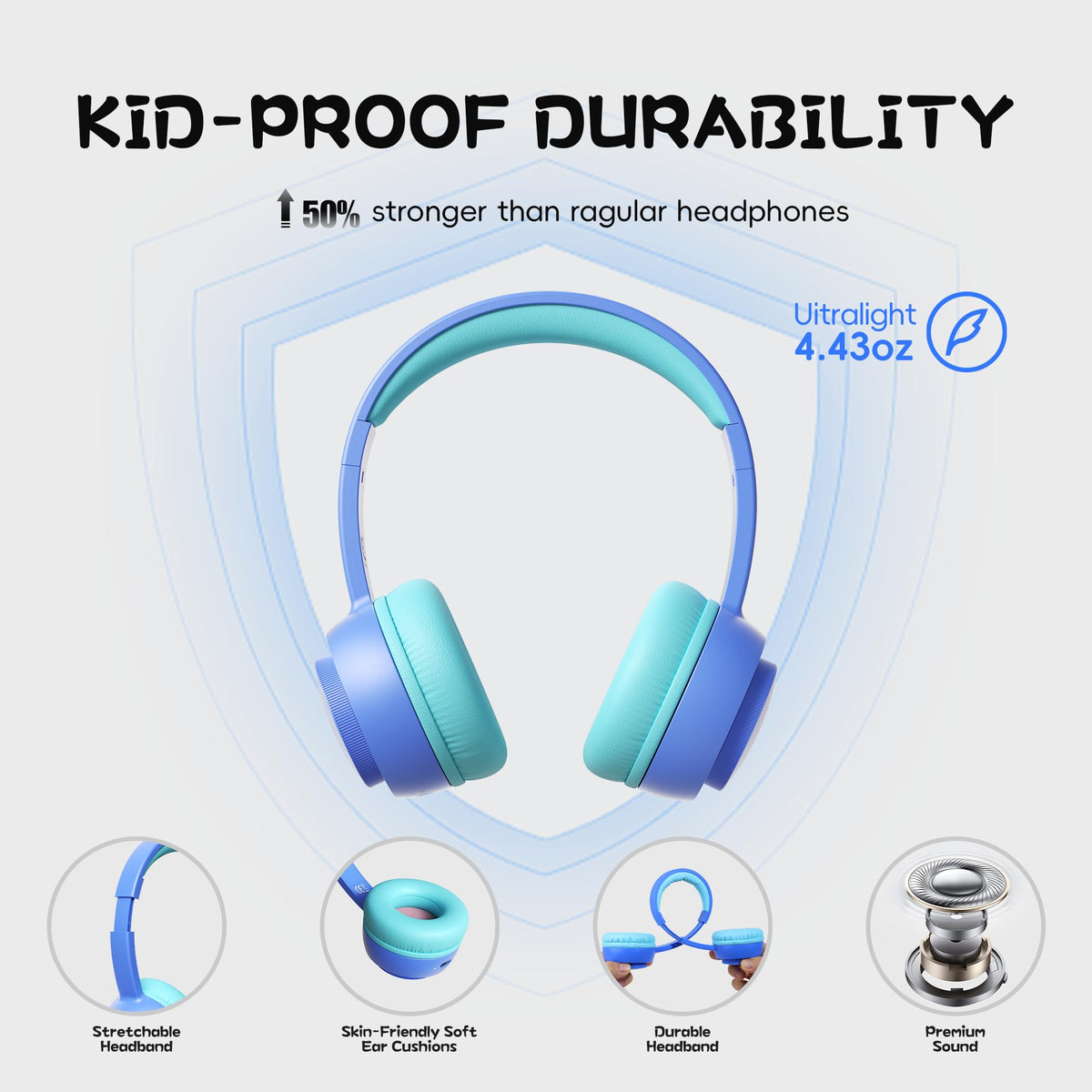 Gorsun Kids Headphones lightweight adjustable headband for ages 3–12.