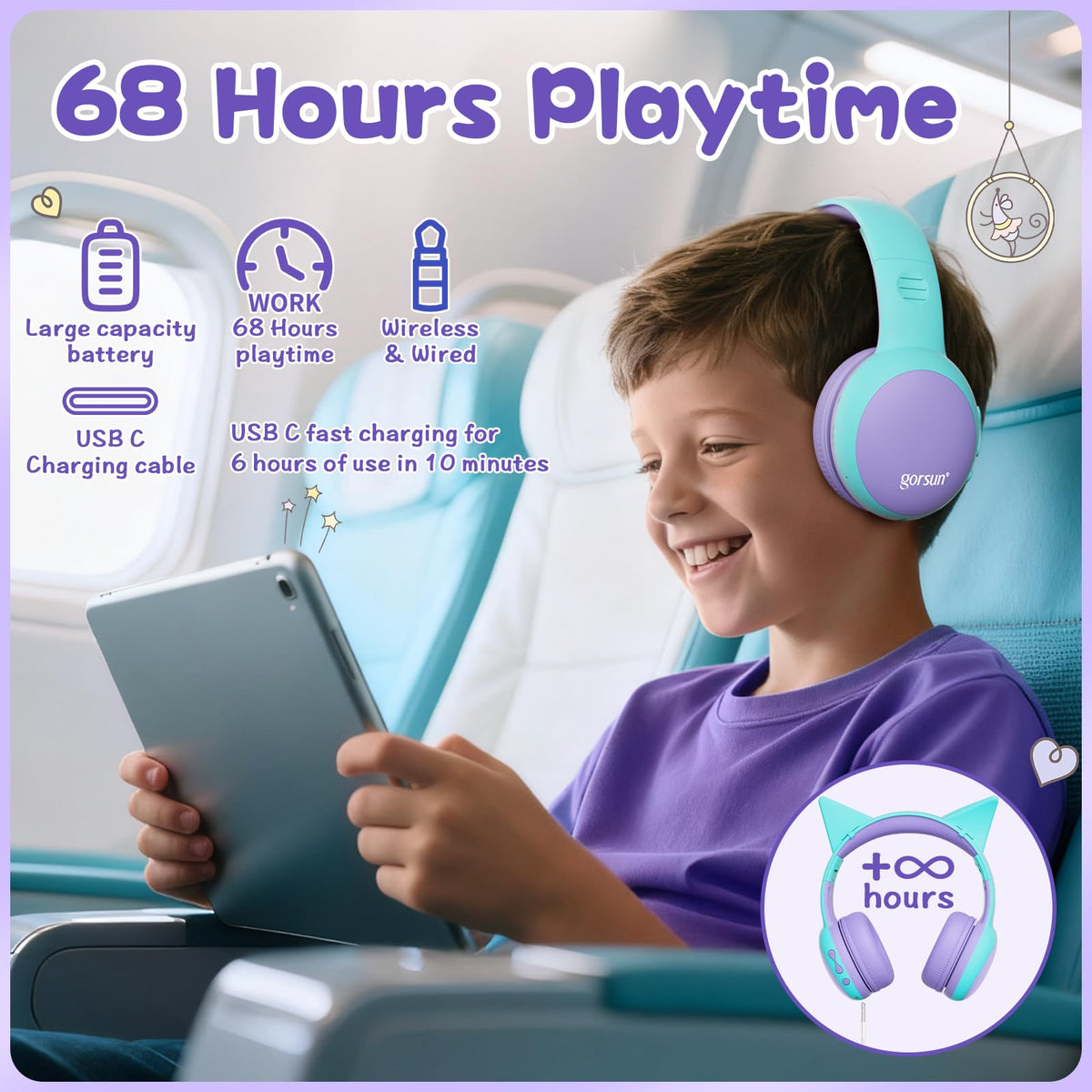 Gorsun memory foam cushions ensure gentle ears for long study sessions