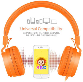 Gorsun Kids Headphones one-point-two-meter cord offers extra room for movement.