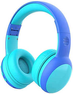 Gorsun Kids Headphones Over-Ear Blue with soft cushions for long study sessions