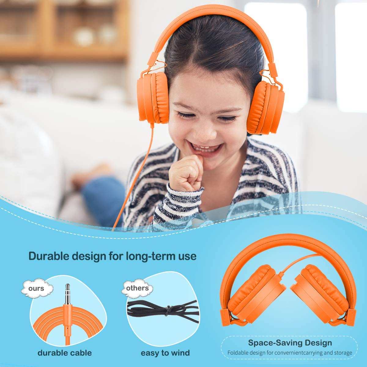 Gorsun Headphones stereo sound delivers clear, engaging audio for stories and games.