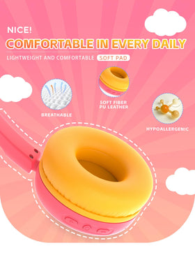 Gorsun kids headphones show 85dB volume limit for safe listening.