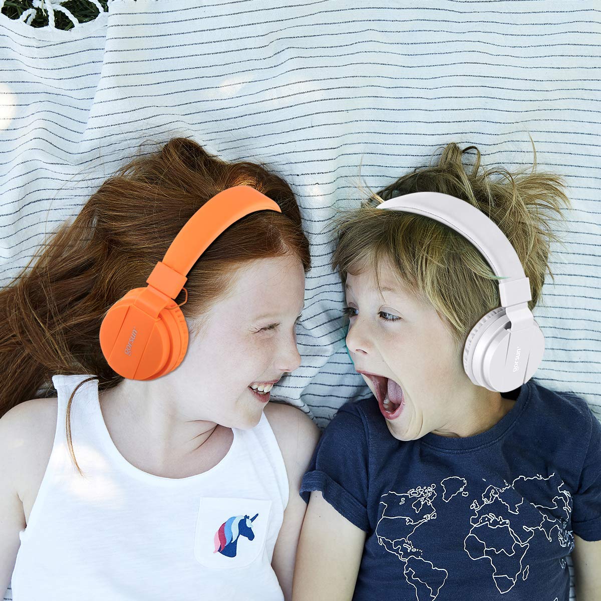 Gorsun kids headphones worn by child for everyday learning.