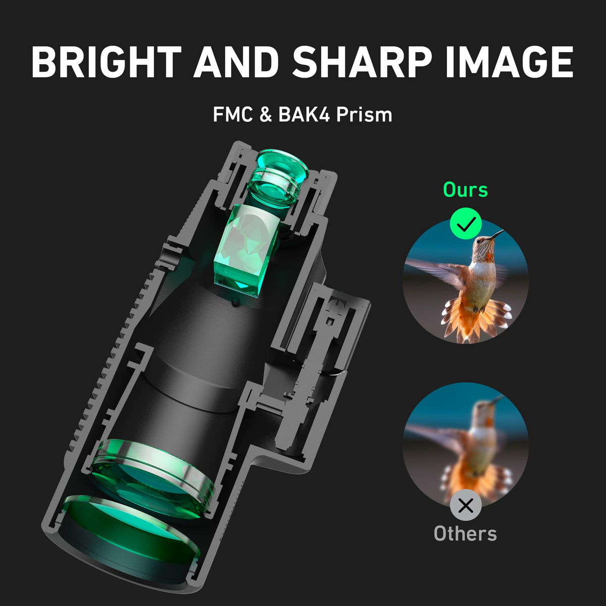 Gosky phone holder attachment attached to monocular for quick photos