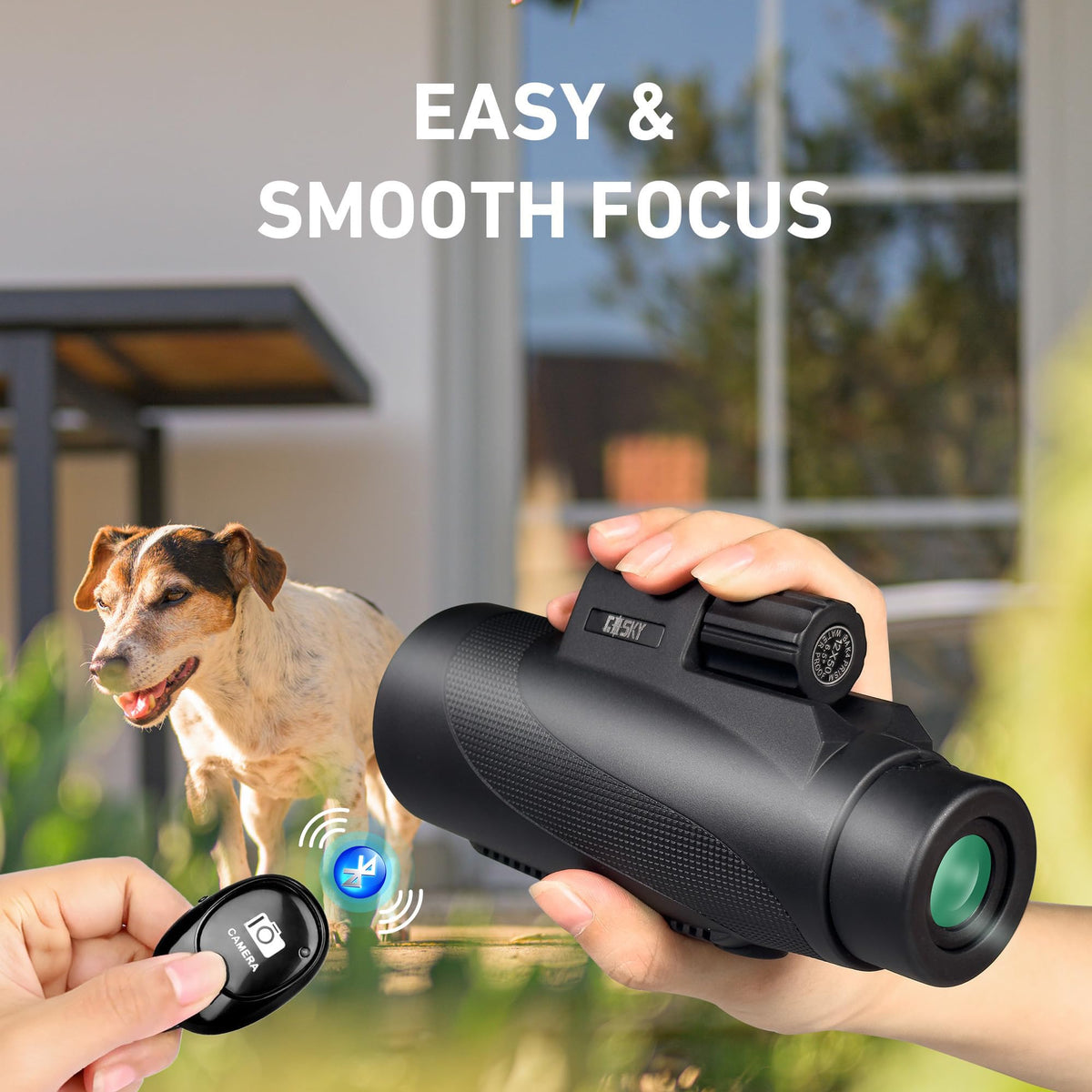 Gosky monocular with tripod stabilizing distant viewing setup
