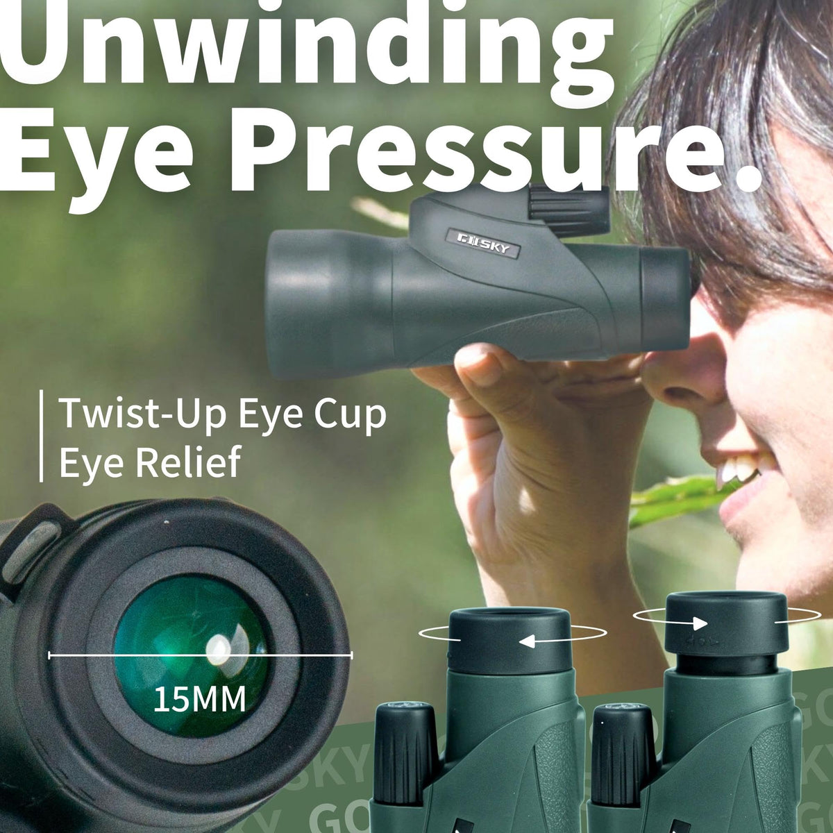 Gosky FMC-lens with fully multi-coated optics for brighter images