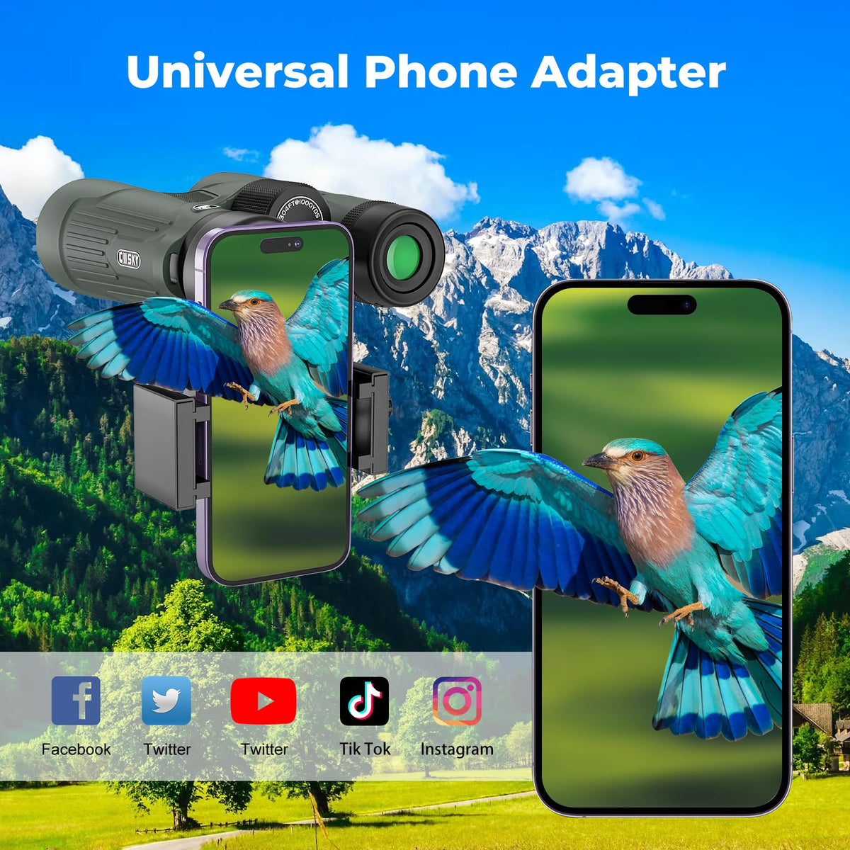 Gosky smartphone adapter enables quick photo sharing.