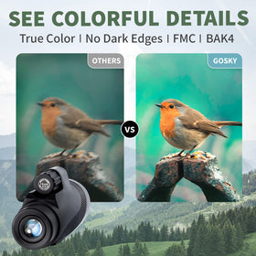 Gosky Titan 12x50 monocular eyecup close-up for glasses-friendly viewing.