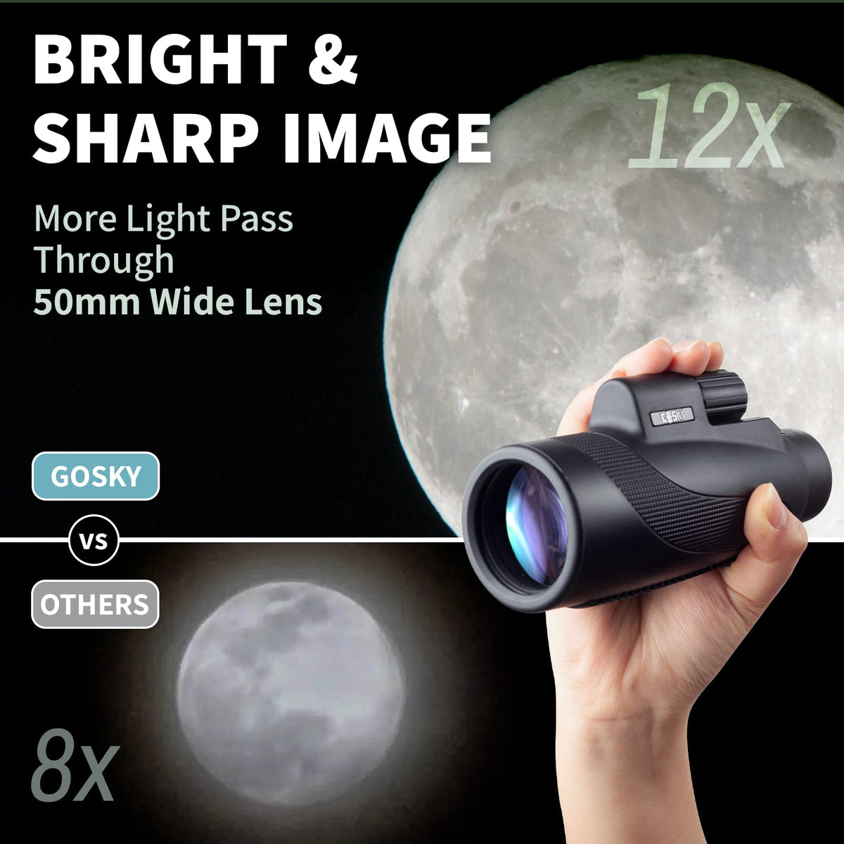 Gosky Titan smartphone adapter in use, enabling quick photo capture.