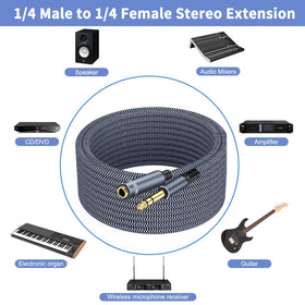 GOSYSONG 1/4 inch extension cable with gold-plated contacts for dependable connections