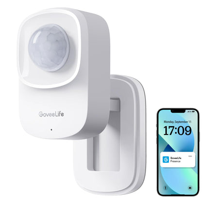 GoveeLife front view showing compact sensor and LED, improves accurate detection
