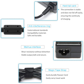 Govolia adapter powering HP laptop, provides steady charging during work