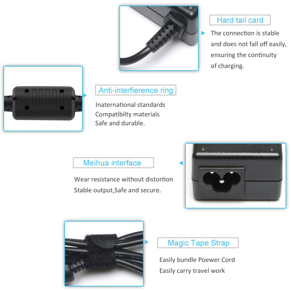 Govolia safety features image illustrating CE FCC RoHS protection.