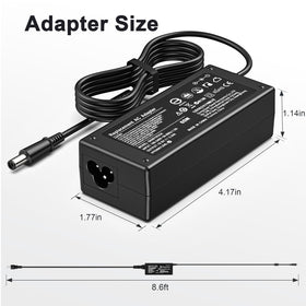 Govvep 65W laptop charger detachable cable enables easy replacement and longer reach.
