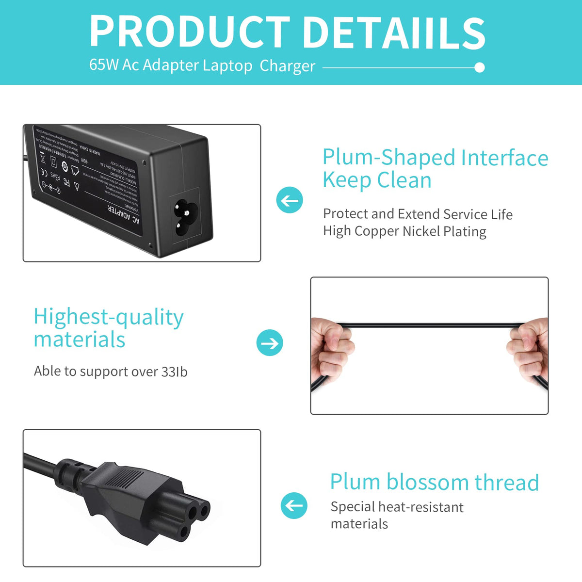 Govvep cable length draped displaying flexibility and convenient reach