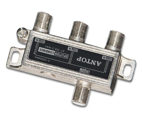 GOYMFK Antop 3-way splitter front view for easy multi-device signal distribution.