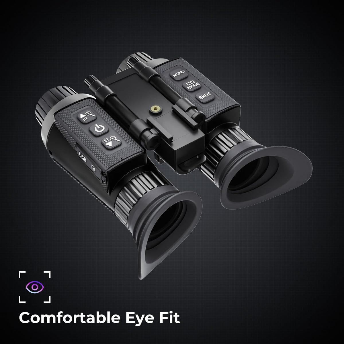 GOYOJO 4K night-vision binoculars dual-screen display for comfortable prolonged viewing.