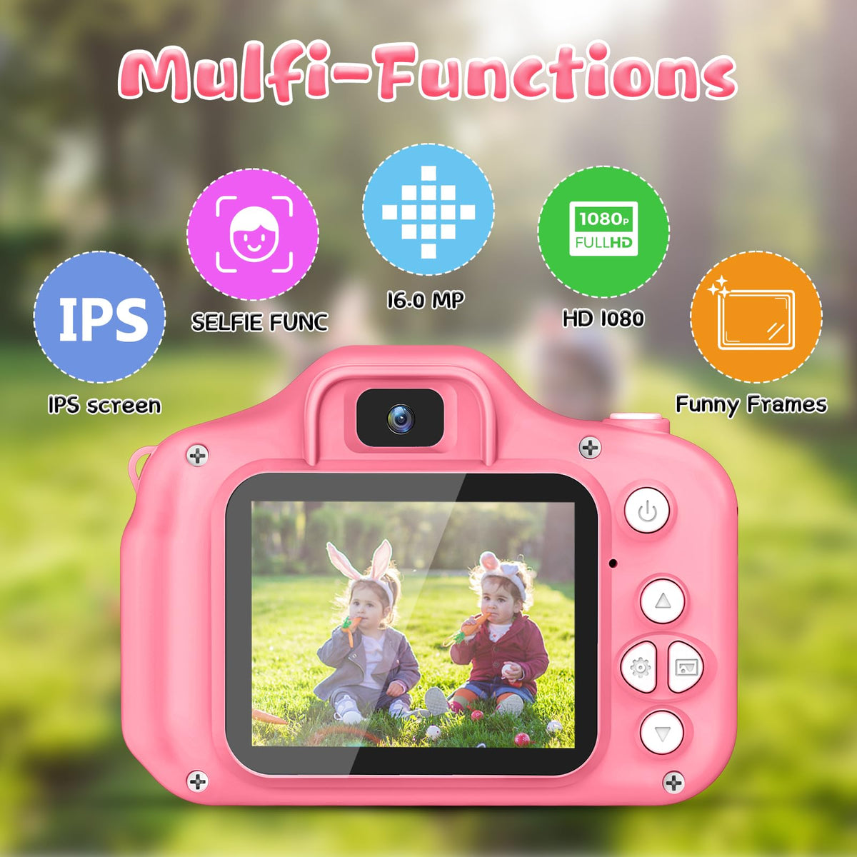 GPOSY rear screen display showing photos with eye-protection benefit