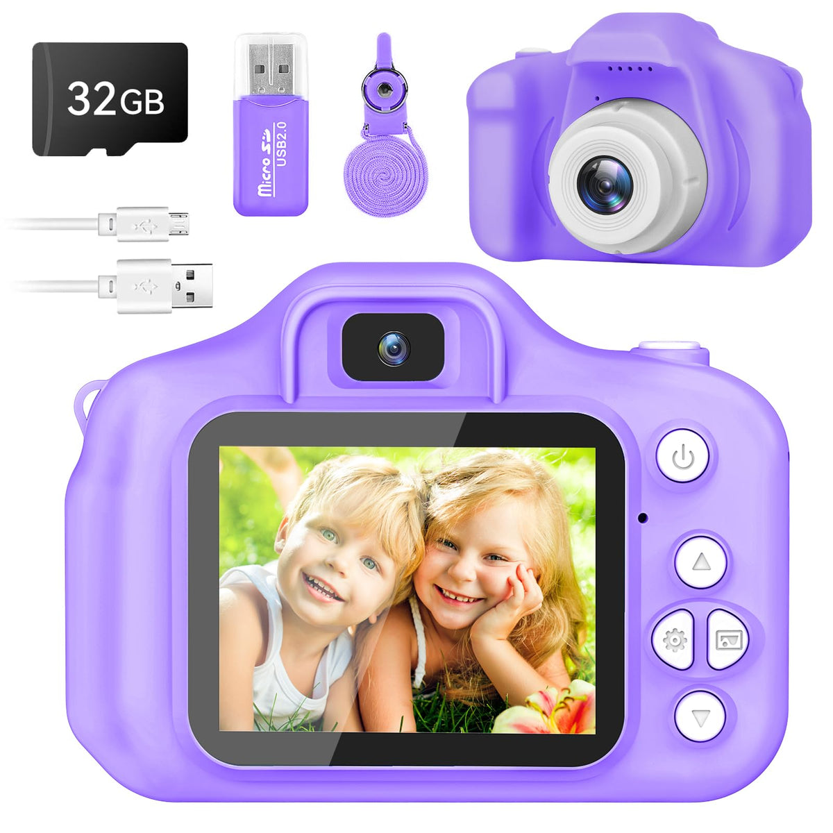 GPOSY front view showing camera face and buttons, durable design benefit