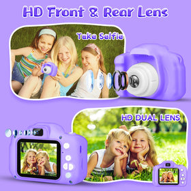 GPOSY held by a child taking a photo, ergonomic grip encourages creativity benefit