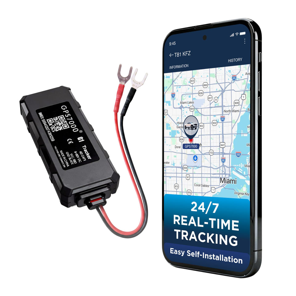 GPS7000 hidden tracker installation view enabling discreet monitoring for theft recovery.