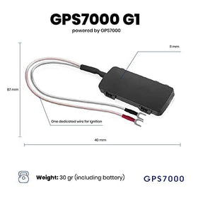 GPS7000 IP65 waterproof shell with geofence alerts for security.