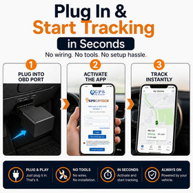 GPSCOTECH real-time tracking shown on mobile app dashboard for instant updates.