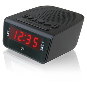 GPX C224B AM/FM radio area for easy station presets.