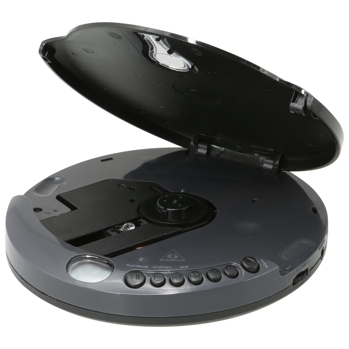 GPX PC332B included stereo earbuds laid out for instant listening