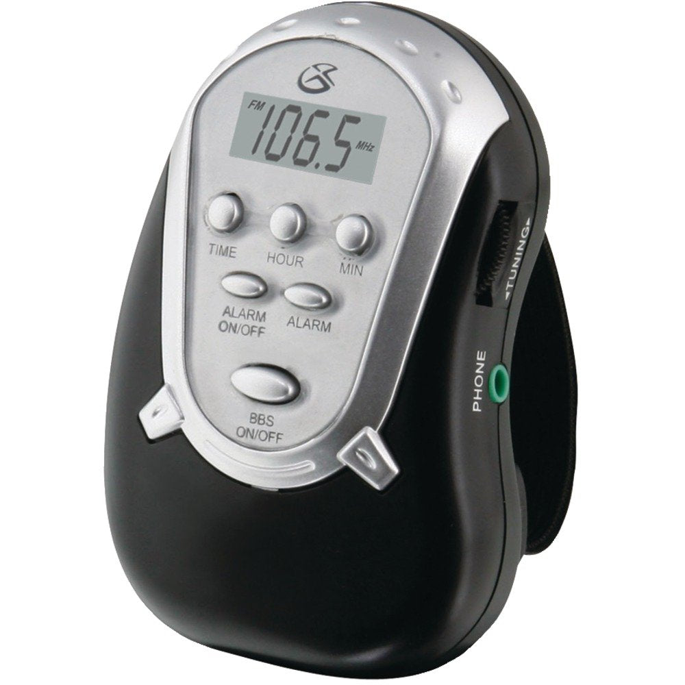GPX R300S front view showing armband and compact radio, ideal for active use