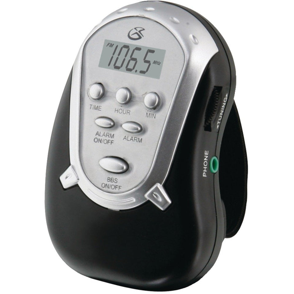 GPX R300S front view showing armband and compact radio, ideal for active use
