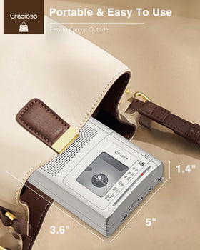 Gracioso held in hand to show compact size and travel-friendly portability