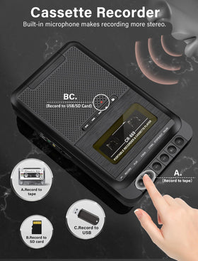 Gracioso side ports with USB-C, USB, and TF card slots for flexible connectivity