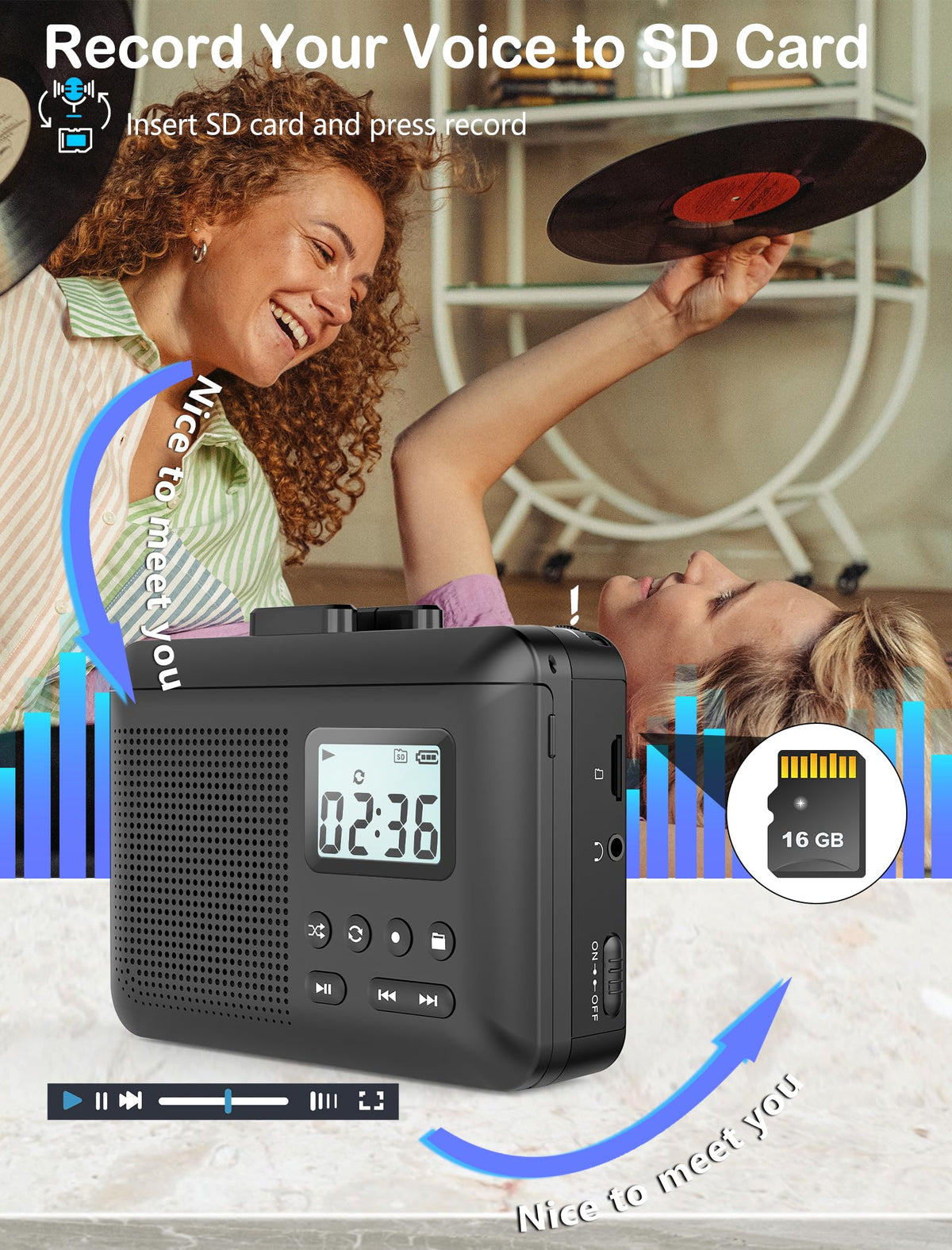 Gracioso speaker and control panel detail for clear room-filling sound