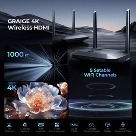 Graige 9 Wi-Fi bands optimize channel use and minimize interference.